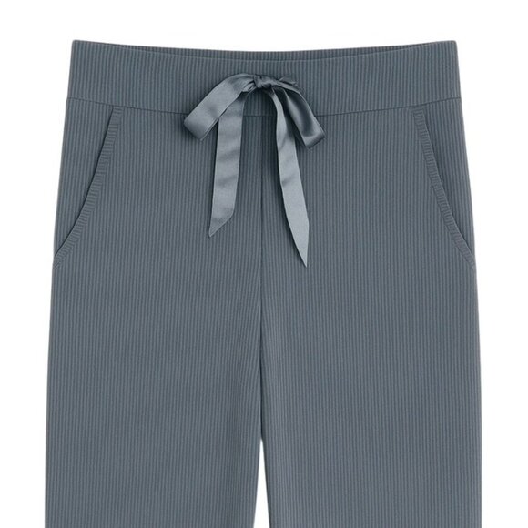 VICTORIA'S SECRET Ribbed Lounge Jogger Pants with Satin Tie Waist - Size Small - Picture 3 of 6